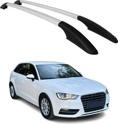 Image de Barres de toit longitudinales pour Audi A3 2003-2012 en Alu gris