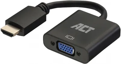 Produktbild von ACT 0,15 Meter, HDMI-A-Stecker auf VGA-Buchse, mit Audio AC7535