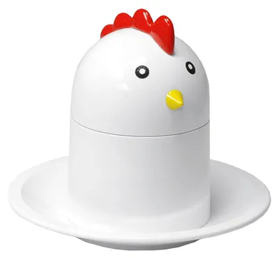 Produktbild von GSD Eierköpfer und Eierbecher Chicken Design, weiß