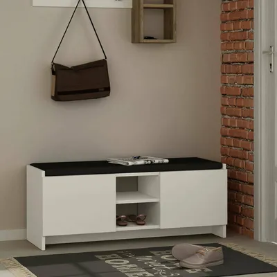 Immagine prodotto di Dmora Scarpiera Axar 37x110x43h cm Bianco, 4-5 Paia 2 Ante