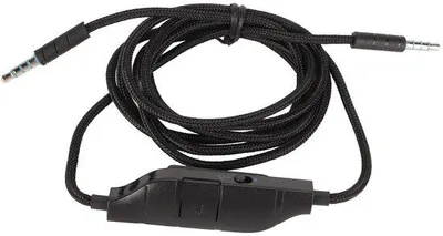 Productafbeelding van Hoofdtelefoon audiokabel - Vervangende aux kabel - Gaming communicatie - Geïntegreerde microfoon - 17 meter - Zwart