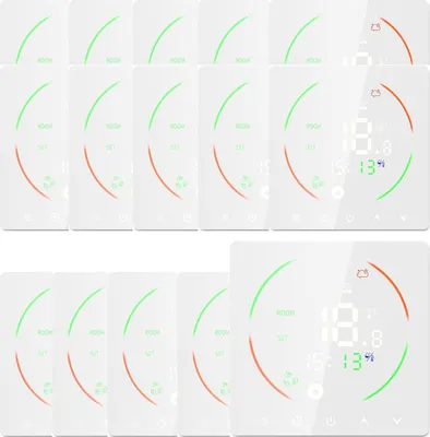 Produktbild von 15x Smart Digitaler Thermostat Raumthermostat fuer 3A Warmwasserbereitung Fussbodenheizung, Programmierbarer Temperaturregler LCD Wandthermostat, Weiss