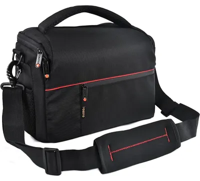 Immagine prodotto di Borsa fotografica grande con scomparto per tablet, adatta per fotocamere DSLR e SLR, dimensioni 27x17x15 cm