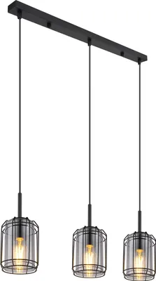 Produktbild von Globo Lighting Hängeleuchte Metall schwarz matt, 3x E27