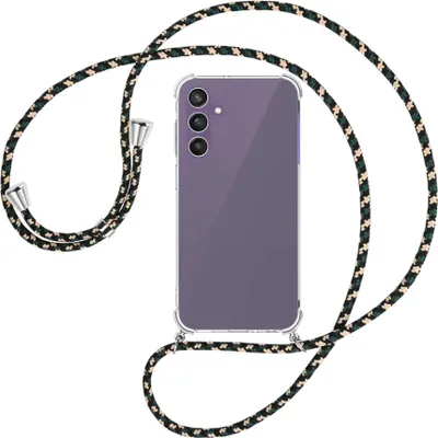 Produktbild von Handykette Backcover-Schutzhülle mit Band (Metall silberfarben) für Samsung Galaxy A25 5G - camouflage