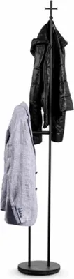 Produktbild von Kleiderständer >Leni< 4 Haken, in schwarz, Metall  - 45x175x29cm (BxHxT)