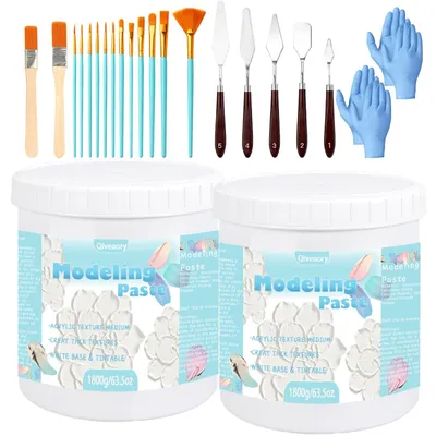 Modellierpaste 2000 ml – Strukturpaste für Acryl, 3D-Texturen, dick