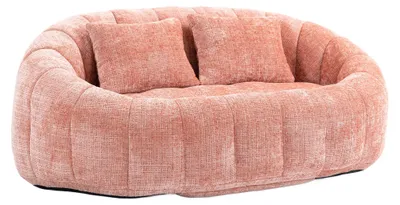 Imagen del producto de Sofá de dos plazas en tela de chenilla gris, sillón reclinable, 2 cojines de 150x95x63 cm