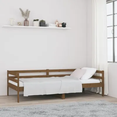 Produktbild von "Rabatt" Tagesbettrahmen/Schlafsofa - Modernes Design - Honigbraun 90x190 cm Massivholz Kiefer - Klassische Betten CC21201