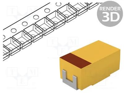 Produktbild von 5x Kondensator: Tantal 2312 35VDC ±10% 2,2uF Geh: C SMD  -55÷125°C TAJC225K035RNJ