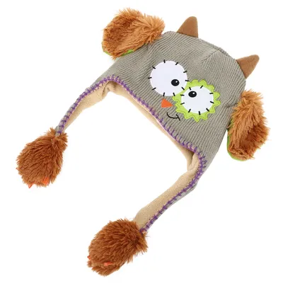 Obrázek produktu pro Roztomilý klobouk, pohyblivé uši klobouk, Funny Toy Cap, pletení dřeva klobouk, děti Baby Hat