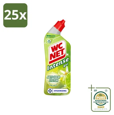 Produktbild von 25 x WC Net Toiletreiniger Intense Gel Lime Fresh - 750 ml - Vorratspackung - 25 Stücke