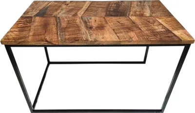 Produktbild von Mango Holz Tisch rechteckig - 76,5 x 43,5 x 50 cm - Beistelltisch
