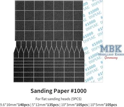 Image de DSPIAE DSP-SP-ES10 Papier abrasif pour tête de ponçage réciproque plate n° 1000