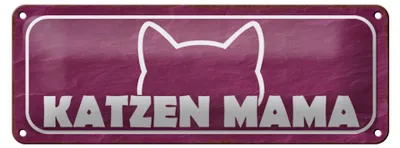 Produktbild von Blechschild Spruch 27x10cm Katzen Mama Dekoration