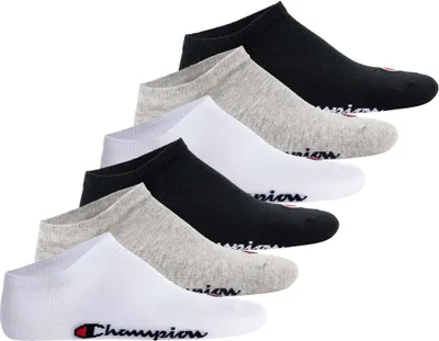 Produktbild von Champion Uni Sneaker Socken, 6er Pack - Sneaker Socken Basic, Logo Schwarz/Weiß/Grau EU 43-46