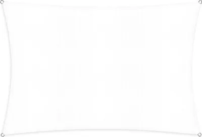 Produktbild von Lumaland Sonnensegel inkl. Befestigungsseile, 100% HDPE mit Stabilisator für UV Schutz, Rechteck 2 x 3 Meter weiß
