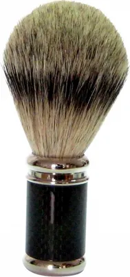 Produktbild von GOLDDACHS Rasierpinsel, 100% Dachs-Zupfhaar, Metall, silber, schwarz
