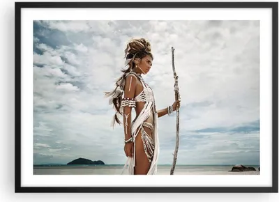 Produktbild von Gerahmtes Poster - Schwarzer Rahmen - Brennen Mann Frau - 70x50 cm - Wand Bild - Wanddeko - Wandbilder - Kunstposter - Wandposter - Bilderrahmen - Bilder - Kunstdruck - Wandbild - P2BAA70x50-4275