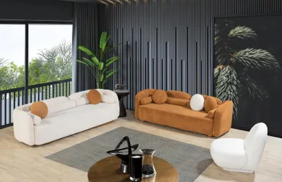 Immagine prodotto di Poltrona rotonda Poltrona TV Poltrona monoposto Seduta imbottita Lounge Club Poltrone relax