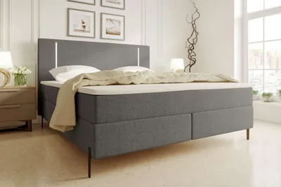 Produktbild von 99rooms Favon Boxspringbett Velours VOGUE Graphit 180x200 cm
