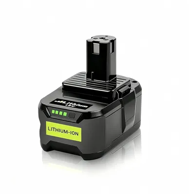 Produktbild von Ryobi 18V Ersatzakku 6,0 Ah, Li-Ion Akku für Ryobi ONE+ P108 P107 RB18L50, mit LED-Anzeige