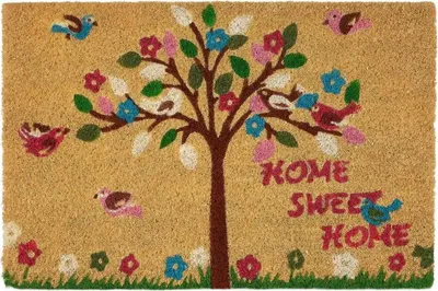 Produktbild von HowHomely | Türmatte - Kokosfußmatte - braun bunt - 40 x 60 cm - Eingangsmatte