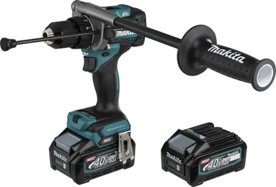 Produktbild von Makita HP001GD201, Handbohrmaschine, Ohne Schlüssel, Bürstenlos, Schwarz, Türkis, 1,3 cm, 2600 RPM