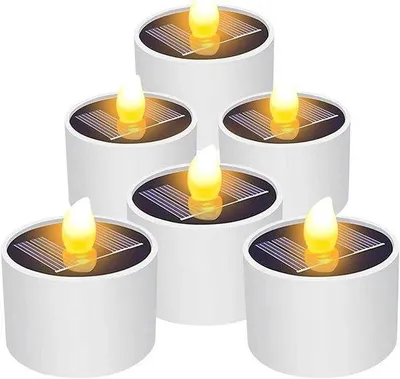 Produktbild von Wasserfeste Flicker-Kerzen für Garten und Camping, warmweiß