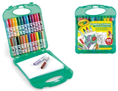 Produktbild von Crayola Malset Mini auswaschbare Marker für Kinder und kreatives Spielen
