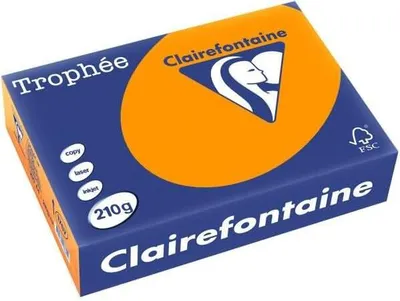 Obrázek produktu pro Clairefontaine Trophee Color 1767C Papír oranžový 210g/m² DIN-A4 - 250 listů