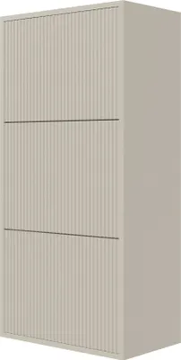 Produktbild von Selsey VELDIO - nástěnný výklopník na boty se 3 klapkami, béžový, 50 cm