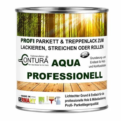 Produktbild von Parkettlack Treppenlack PROFESSIONELL Lack GLÄNZEND Fußbodenlack Dielenlack Holzlack - 750ml