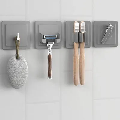 Immagine prodotto di LOBUX® - Set di supporti da bagno 4 in 1 autoadesivi