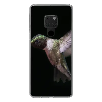 Produktbild von MuchoWow® Handyhülle Schutzhülle Hülle für Huawei P40 Lite Rubinkehl-Kolibri auf schwarzem Hintergrund Silikon Softcase Handy Hülle