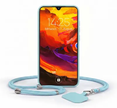 Produktbild von Handyhülle für Huawei P30 mit Handykette Band Kordel Hülle Case Schutzhülle Hellblau