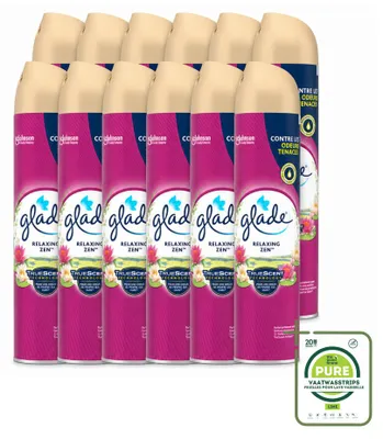 Produktbild von 12 x Glade Raumspray Relaxing Zen - 300 ml - Großpackung - 12 Stücke