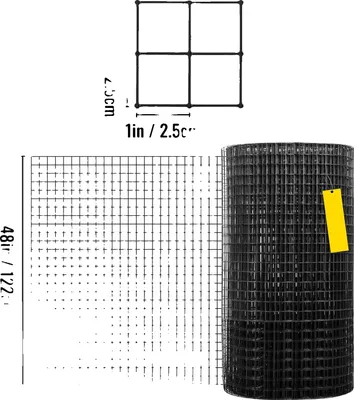 Produktbild von Schweißdrahtzaun, vinylbeschichtet, langlebige Maschenstruktur, 48in x 50ft