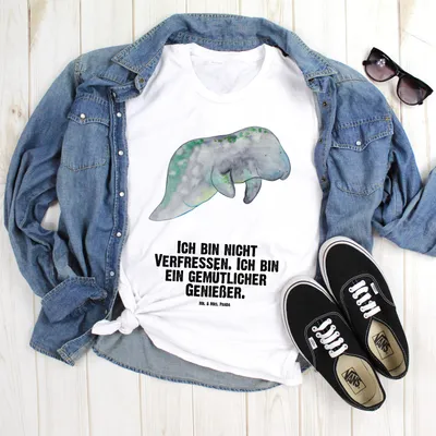 Produktbild von Mr. & Mrs. Panda T-Shirt Seekuh Chillen - Weiß - Geschenk, Abnehmen, Meer, Tshirt, Shirt, Süßigkeiten, Lustiges, Oversize, Diät, Zucker, Essen