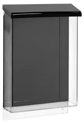 Produktbild von DIN A4 Prospektbox / Prospekthalter / Flyerhalter im Hochformat, wetterfest, für Außen, mit Deckel, aus glasklarem Acrylglas - Zeigis®