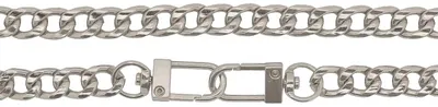 Taschenkette 60 cm lang mit Karabinerhaken silber