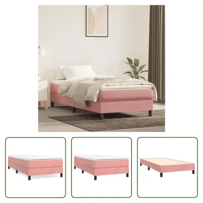 Produktbild von The Living Store Bettgestell Rosa 80x200 cm Samt