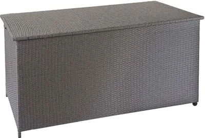 Obrázok produktu pre Poly ratanový box na vankúše HWC-D88, Záhradná truhlica Box na vankúše ~ Premium sivá, 80x160x94cm 950l