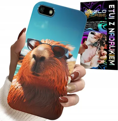 Produktbild von Hülle Für Huawei Y5 2018 - Süsses Wasserschwein, Wasserschwein Hülle + Glas