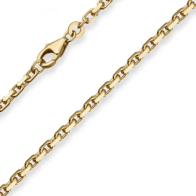 Produktbild von 2,5mm Armband Ankerkette diamantiert Armschmuck aus 585 Gold Gelbgold 20cm
