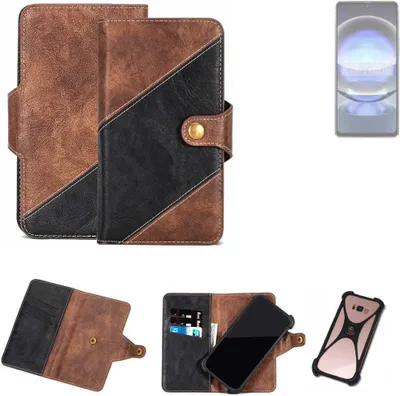 Produktbild von K-S-Trade Handyhülle Schutzhülle Bookstyle Case kompatibel mit Sharp Aquos R8 Klapphülle Cover Hülle Schutztasche 1x