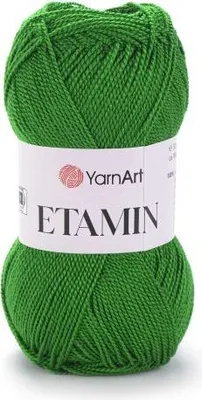 Produktbild von YarnArt Etamin 438 – Ultrafeines Häkelgarn in Smaragdgrün – Ideal für zarte Spitzen, Amigurumi & Dekorationen - 30g