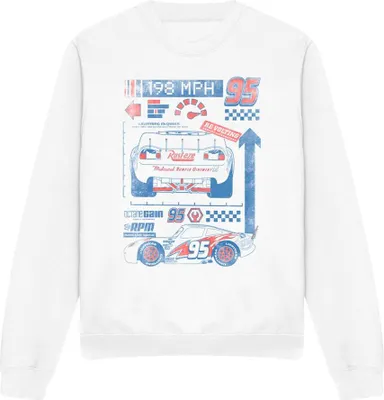 Obrázek produktu pro Cars - mikina "198 MPH" pro muže/dámy uni TV15049 (L) (Bílá)