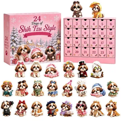 Imagen del producto de 24 Días Shih Tzu Calendario de Adviento de Navidad 2026 Juguete para Perros de 24 Días