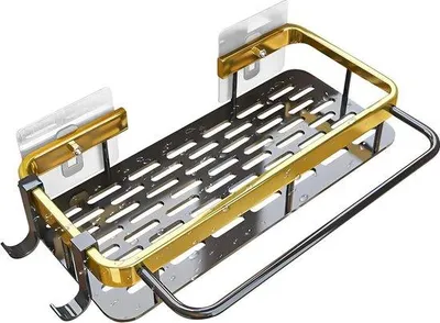 Produktbild von Famanu Spülbeckenorganizer mit Handtuchstange und Haken - selbstklebend